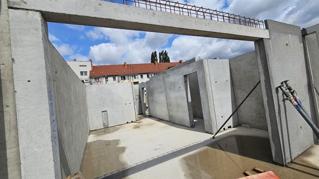 Blick in den künftigen Innenhof